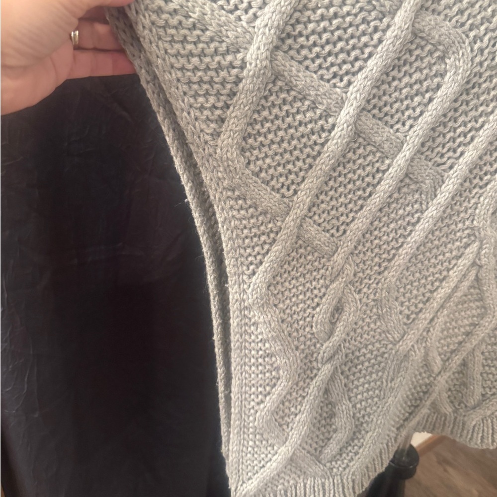 Lovestitch grey knit Cowl Neck Sweater poncho. - Picture 4 of 5